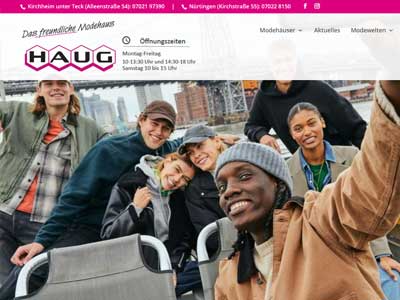 Modehaus Haug Website
