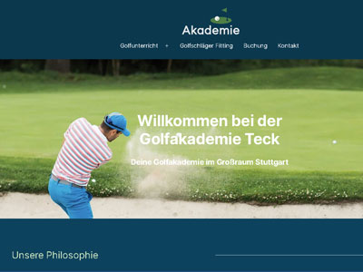 Golfakademie-Teck Website